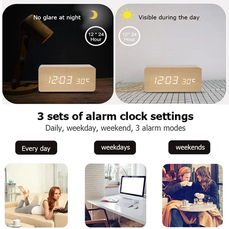 ZenWood™ Digital Clock