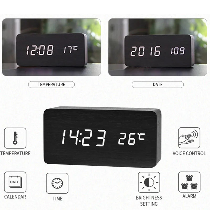 ZenWood™ Digital Clock