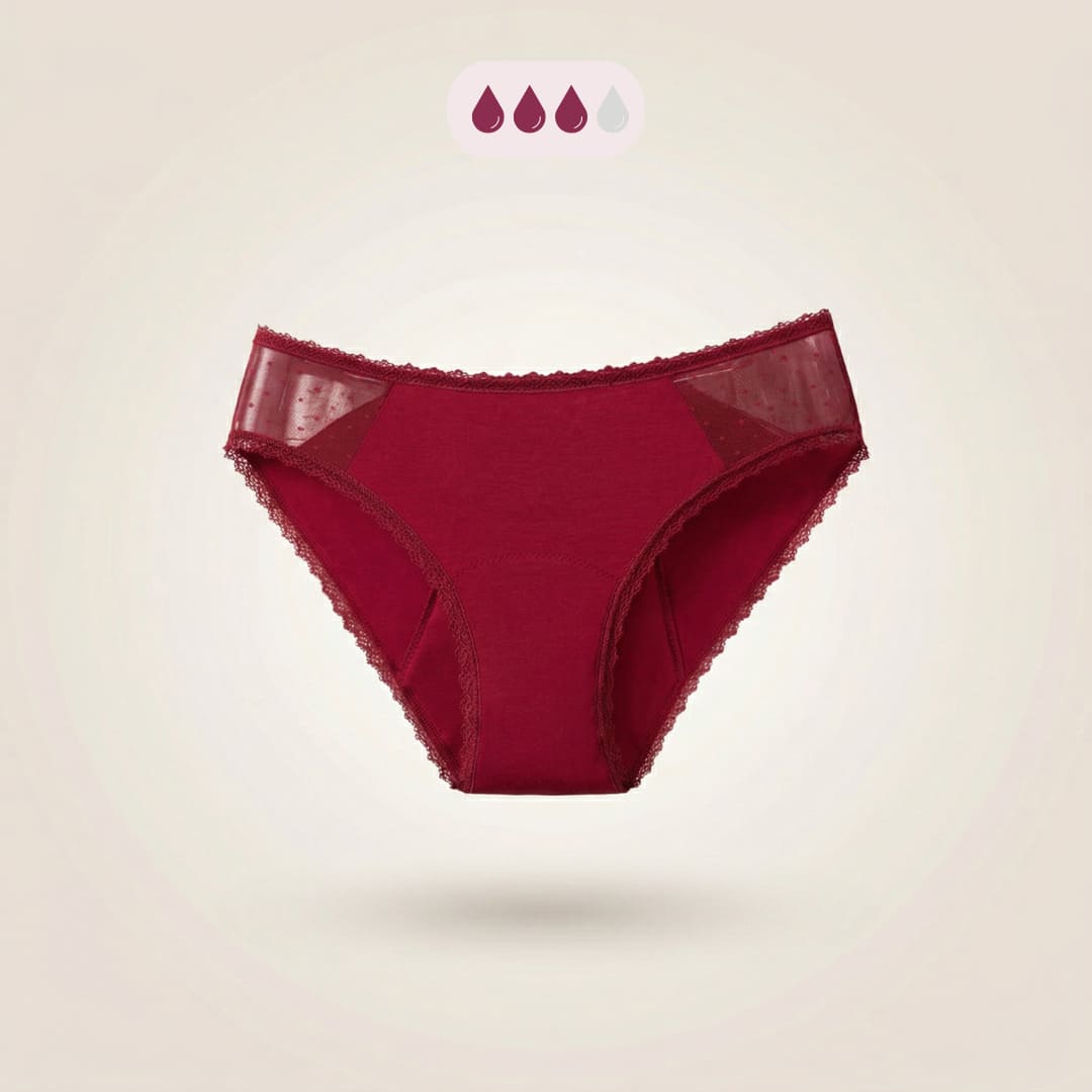 Leakproof Lace Bikini — Heavy Flow