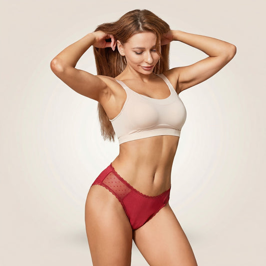 Leakproof Lace Bikini — Heavy Flow